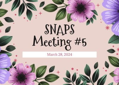 UP Meeting 5, March 28th